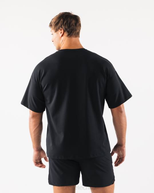 camiseta con estampado de cachemira y cabeza de lobo hombres Alphalete 08R8531 ropa negro