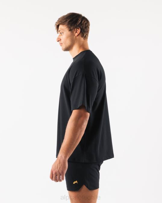 camiseta con estampado de cachemira y cabeza de lobo hombres Alphalete 08R8531 ropa negro