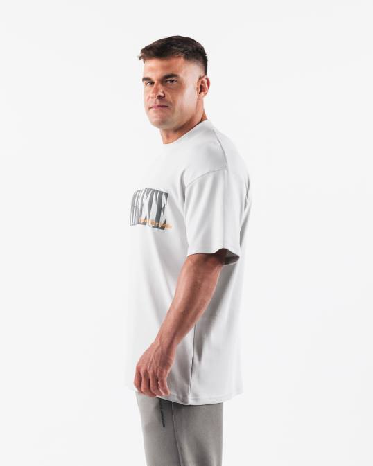 camiseta de la república hombres Alphalete 08R8491 ropa serena gris