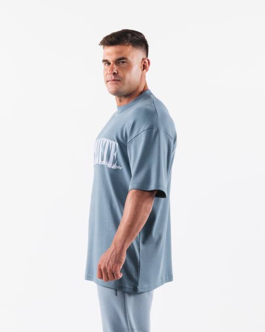 camiseta de la república hombres Alphalete 08R8498 ropa azul azul