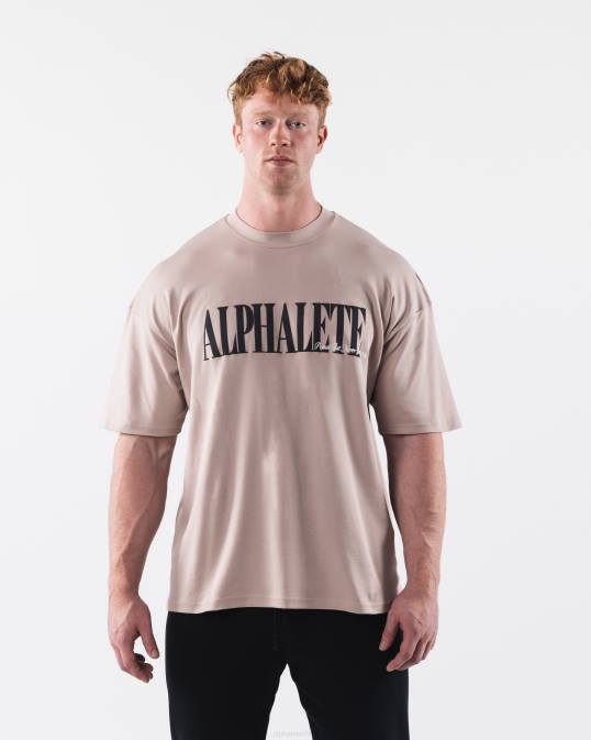 camiseta de la república hombres Alphalete 08R8503 ropa atmósfera marrón
