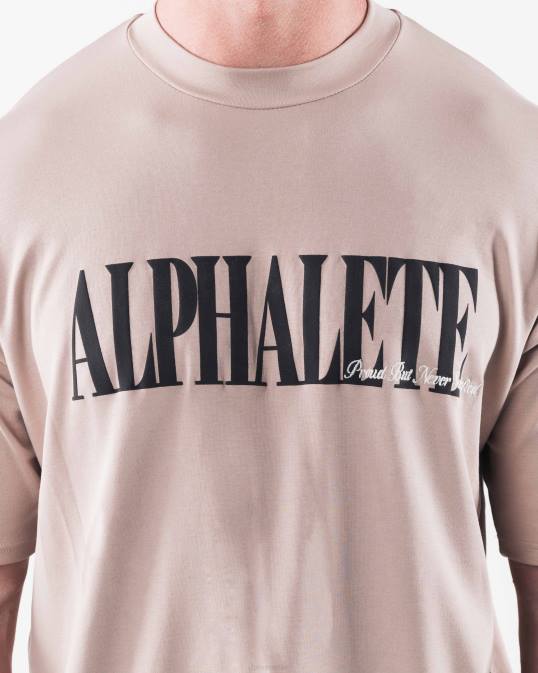 camiseta de la república hombres Alphalete 08R8503 ropa atmósfera marrón