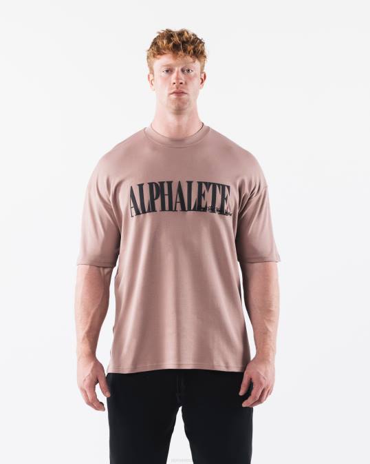 camiseta de la república hombres Alphalete 08R8504 ropa asta marrón
