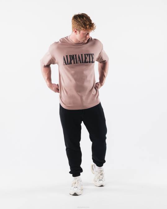 camiseta de la república hombres Alphalete 08R8504 ropa asta marrón