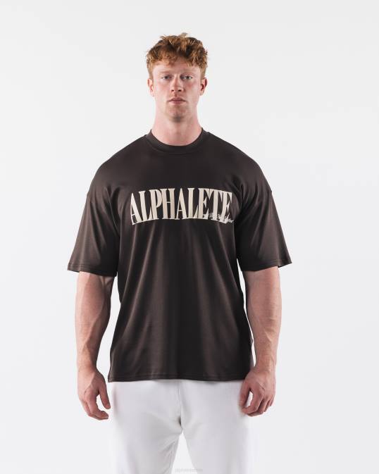 camiseta de la república hombres Alphalete 08R8505 ropa café turco marrón