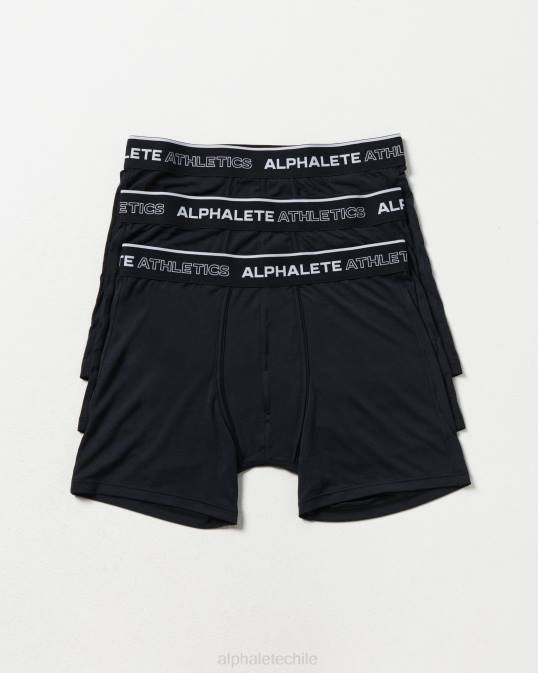 calzoncillos bóxer clásicos, paquete de 3 hombres Alphalete 08R8749 ropa negro