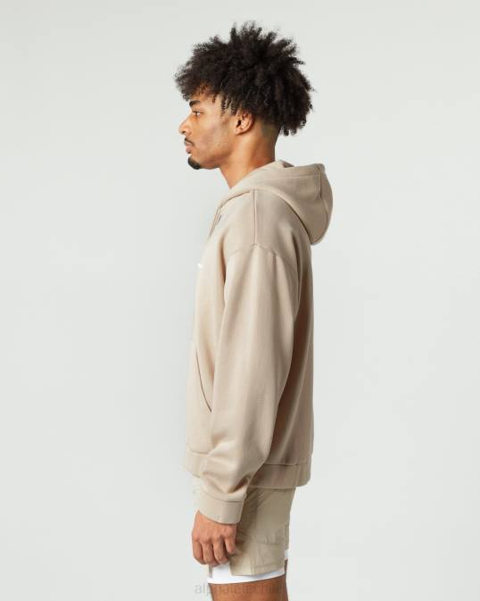 chaqueta clásica con cierre completo hombres Alphalete 08R8635 ropa marrón lino