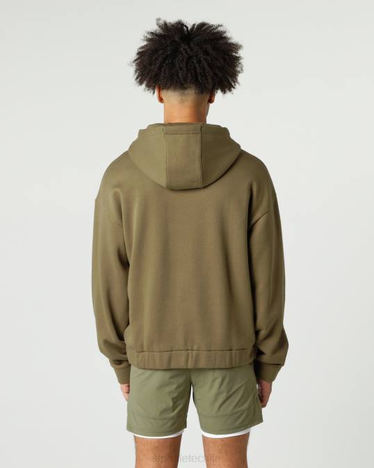 chaqueta clásica con cierre completo hombres Alphalete 08R8636 ropa sauce verde