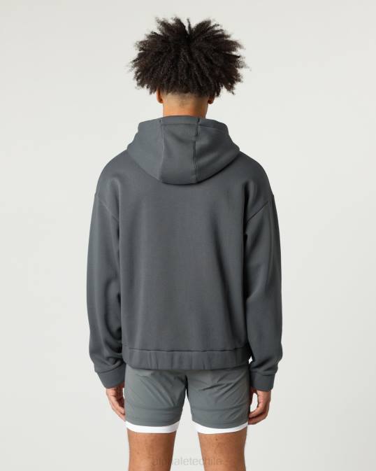 chaqueta clásica con cierre completo hombres Alphalete 08R8638 ropa humo gris