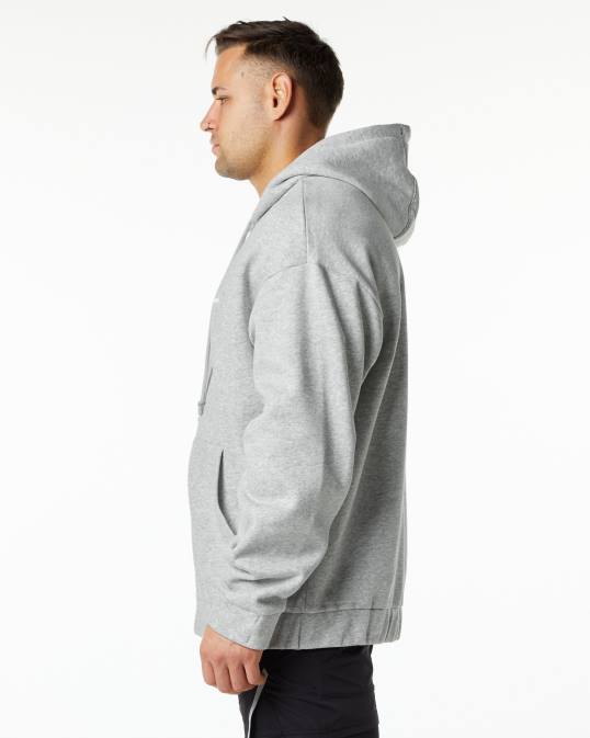 chaqueta clásica con cierre completo hombres Alphalete 08R8642 ropa cuero gris