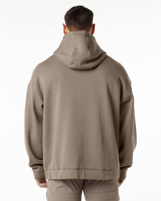 chaqueta clásica con cierre completo hombres Alphalete 08R8643 ropa marrón moca