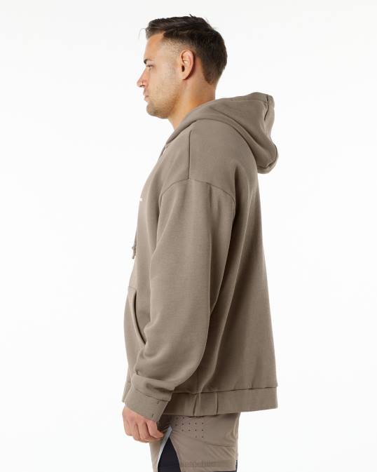 chaqueta clásica con cierre completo hombres Alphalete 08R8643 ropa marrón moca