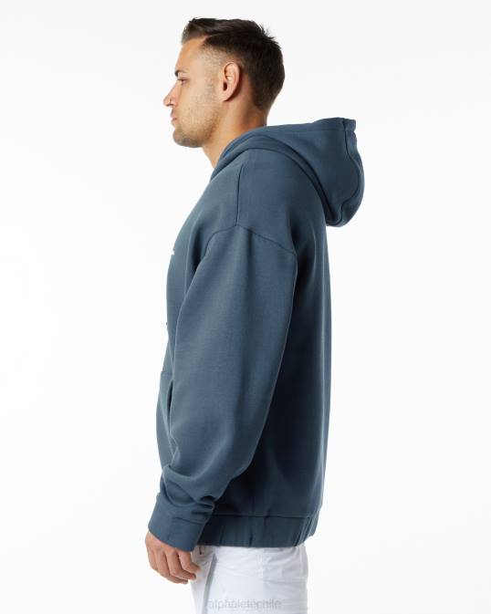 chaqueta clásica con cierre completo hombres Alphalete 08R8644 ropa ballena azul