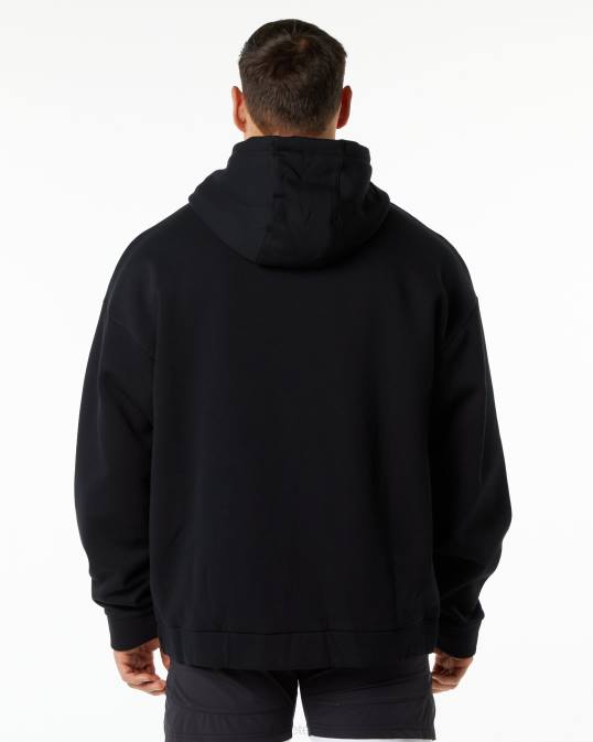 chaqueta clásica con cierre completo hombres Alphalete 08R8645 ropa negro