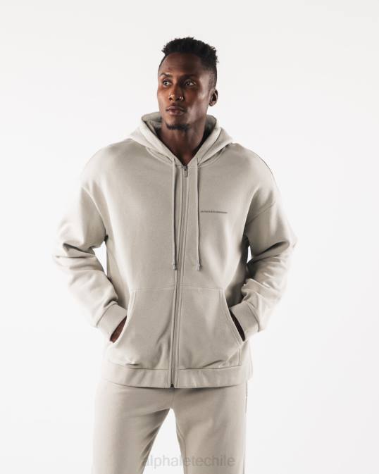 chaqueta origin con cierre completo hombres Alphalete 08R8609 ropa gris nublado