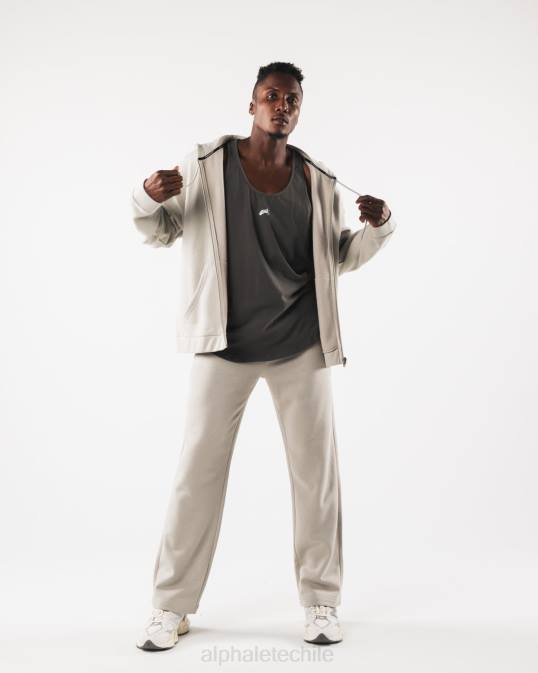 chaqueta origin con cierre completo hombres Alphalete 08R8609 ropa gris nublado