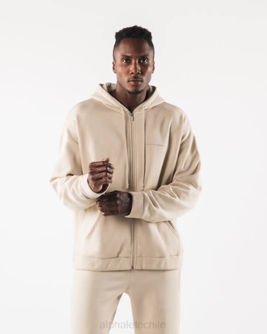 chaqueta origin con cierre completo hombres Alphalete 08R8610 ropa marrón sal marina