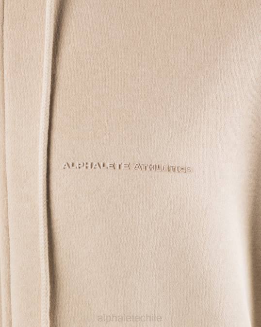 chaqueta origin con cierre completo hombres Alphalete 08R8610 ropa marrón sal marina