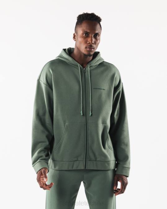 chaqueta origin con cierre completo hombres Alphalete 08R8613 ropa verde sereno