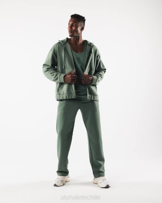 chaqueta origin con cierre completo hombres Alphalete 08R8613 ropa verde sereno