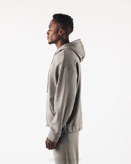 chaqueta origin con cierre completo hombres Alphalete 08R8614 ropa gris esterlina