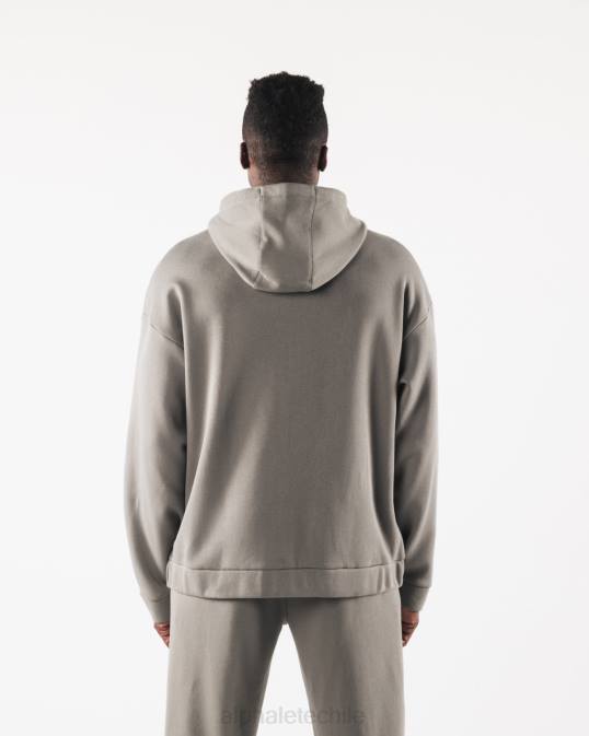 chaqueta origin con cierre completo hombres Alphalete 08R8614 ropa gris esterlina