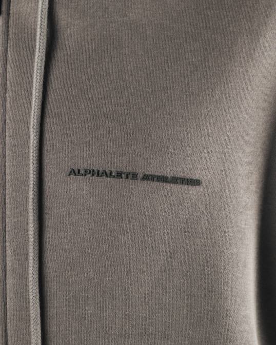 chaqueta origin con cierre completo hombres Alphalete 08R8614 ropa gris esterlina