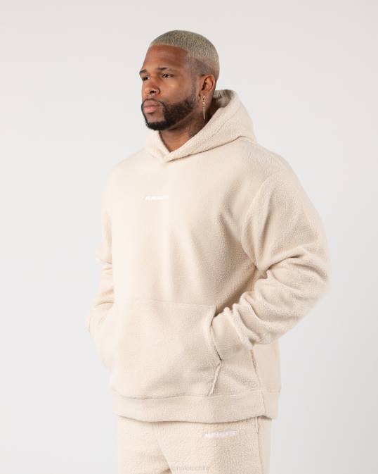 rey sudadera con capucha hombres Alphalete 08R8616 ropa marrón vainilla