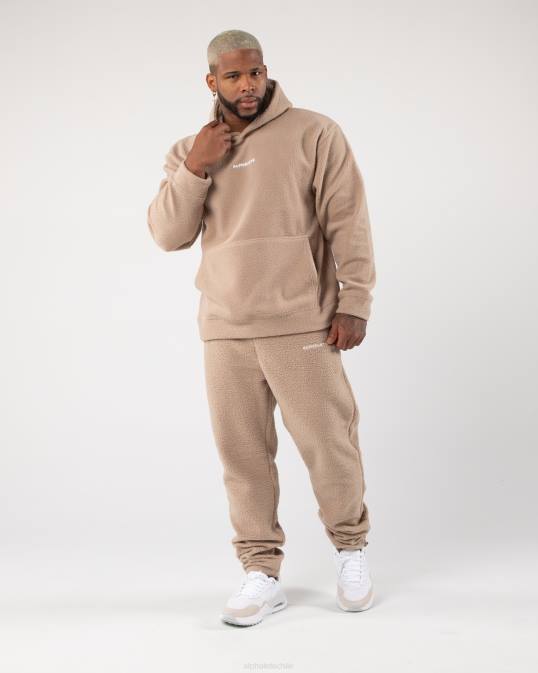 rey sudadera con capucha hombres Alphalete 08R8617 ropa marrón lino