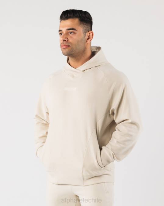 sudadera con capucha de identidad pro hombres Alphalete 08R8621 ropa concha de mar marrón