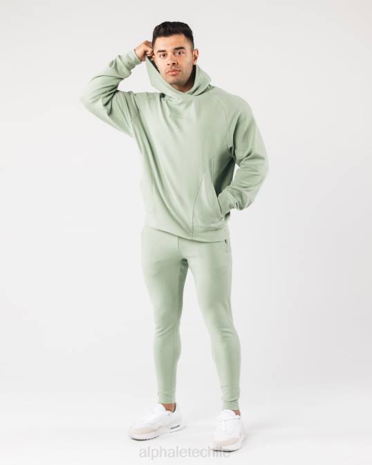 sudadera con capucha de identidad pro hombres Alphalete 08R8622 ropa verde salvia