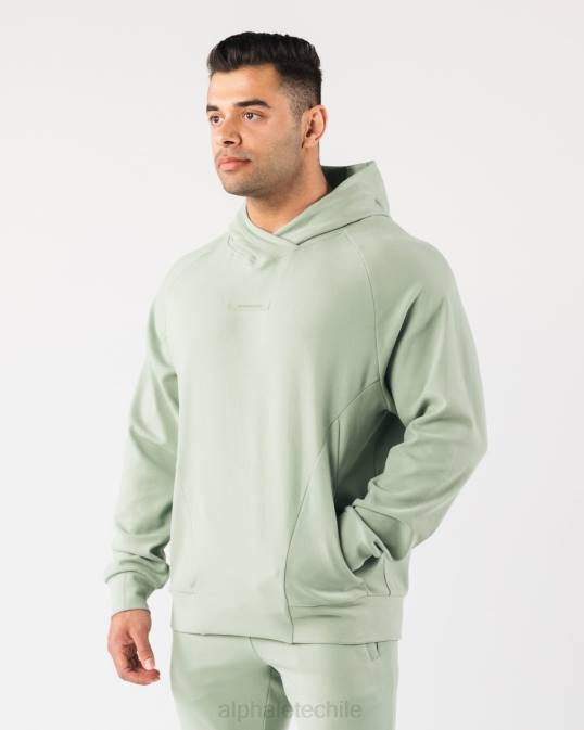 sudadera con capucha de identidad pro hombres Alphalete 08R8622 ropa verde salvia