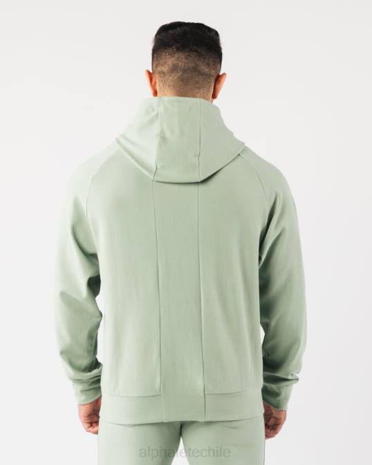 sudadera con capucha de identidad pro hombres Alphalete 08R8622 ropa verde salvia
