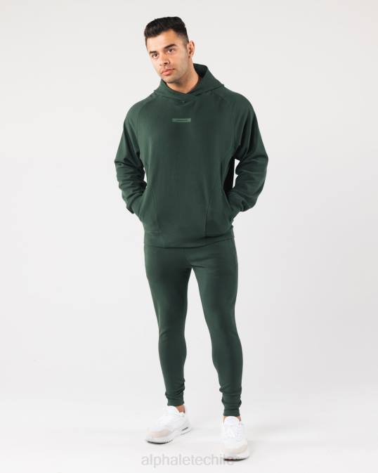 sudadera con capucha de identidad pro hombres Alphalete 08R8623 ropa verde perenne