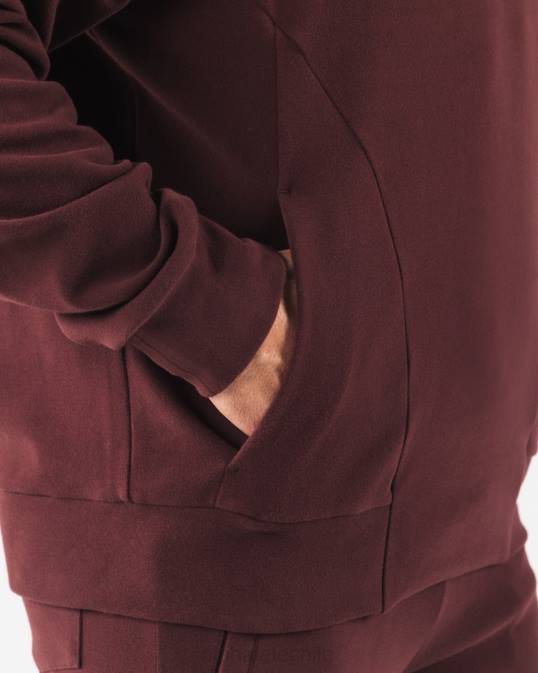 sudadera con capucha de identidad pro hombres Alphalete 08R8624 ropa sangría roja