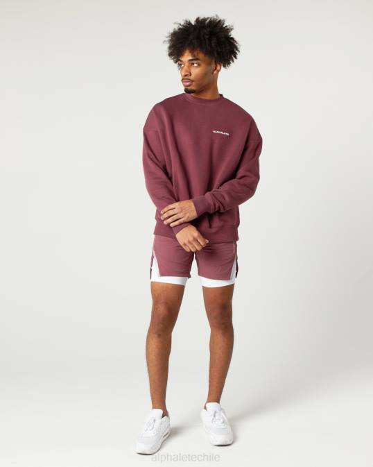 tripulación clásica hombres Alphalete 08R8629 ropa otoño rojo