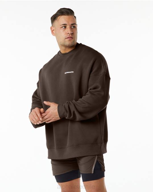 tripulación clásica hombres Alphalete 08R8649 ropa dulce de azúcar marrón