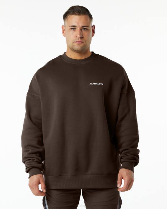 tripulación clásica hombres Alphalete 08R8649 ropa dulce de azúcar marrón