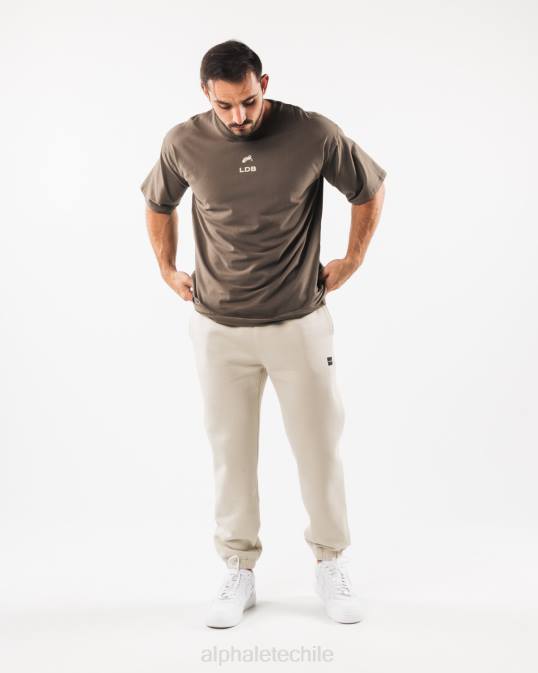 jogger relajado academia hombres Alphalete 08R8719 ropa concha de mar marrón