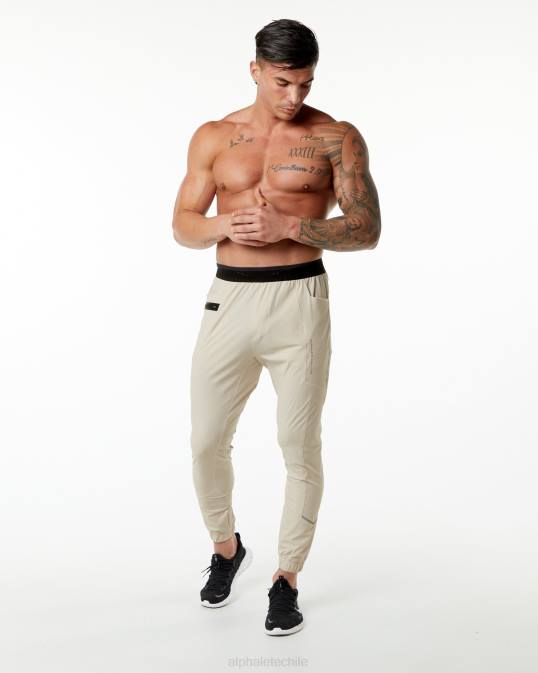 pantalón de estudio hombres Alphalete 08R8735 ropa marrón vainilla