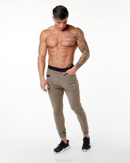 pantalón de estudio hombres Alphalete 08R8736 ropa marrón moca