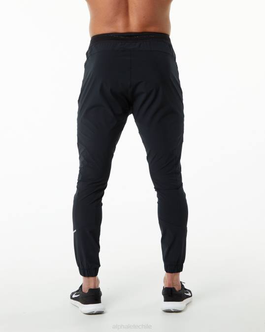 pantalón de estudio hombres Alphalete 08R8742 ropa negro/plata