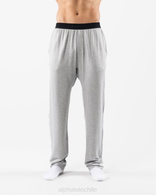 pantalón de salón hombres Alphalete 08R8711 ropa cuero gris