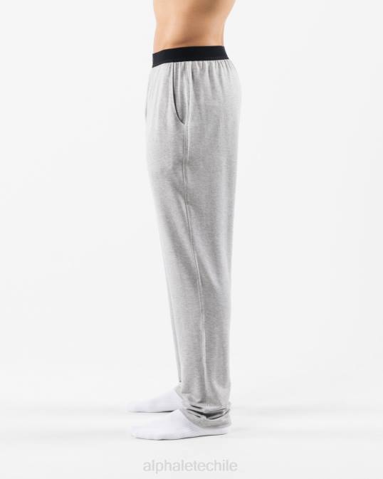 pantalón de salón hombres Alphalete 08R8711 ropa cuero gris