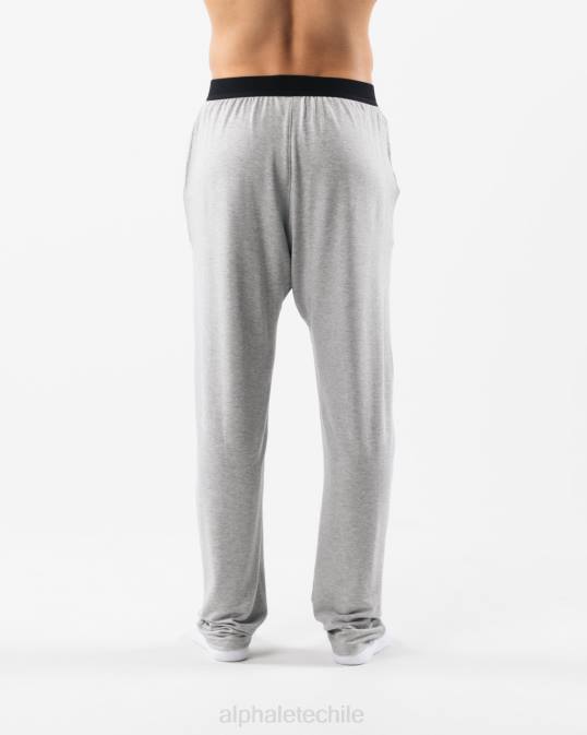 pantalón de salón hombres Alphalete 08R8711 ropa cuero gris