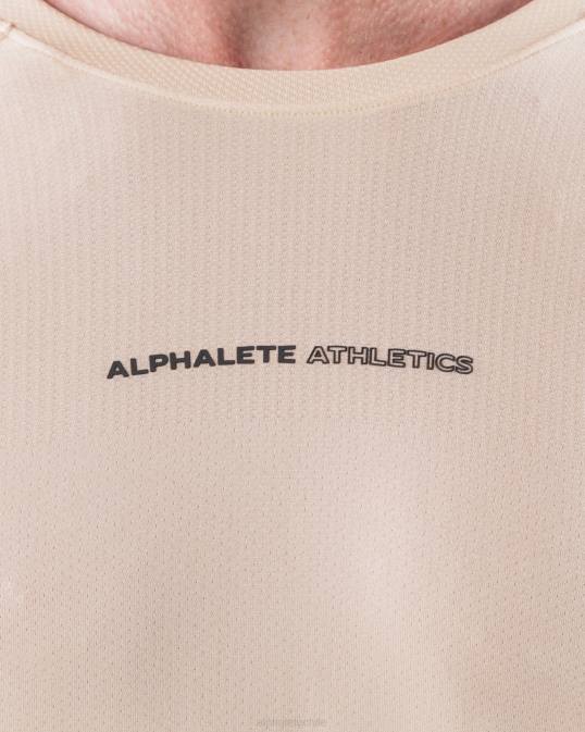 camiseta aa airtech ls hombres Alphalete 08R8511 ropa marrón amarillento