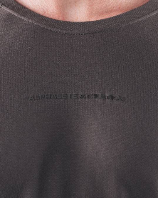 camiseta aa airtech ls hombres Alphalete 08R8519 ropa gris cemento polvoriento