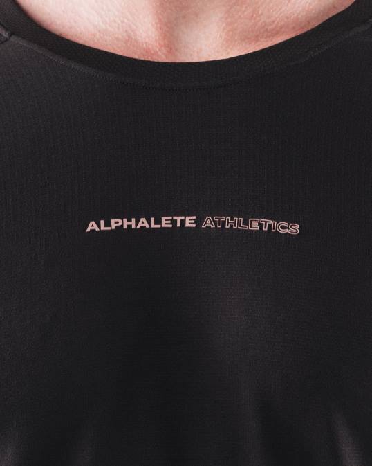 camiseta aa airtech ls hombres Alphalete 08R8521 ropa marrón guijarro