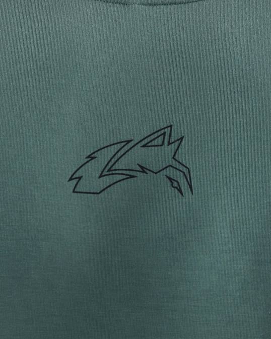 camiseta con cabeza de lobo hombres Alphalete 08R8500 ropa verde salvia