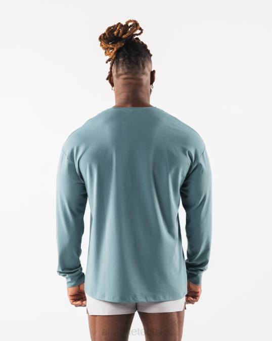 camiseta con estampado de cachemira hombres Alphalete 08R8529 ropa azul turquesa